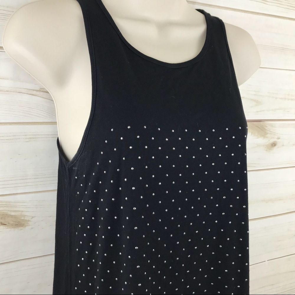 Silver studded black tank